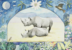 Rhino（カレンダーから2月の月）